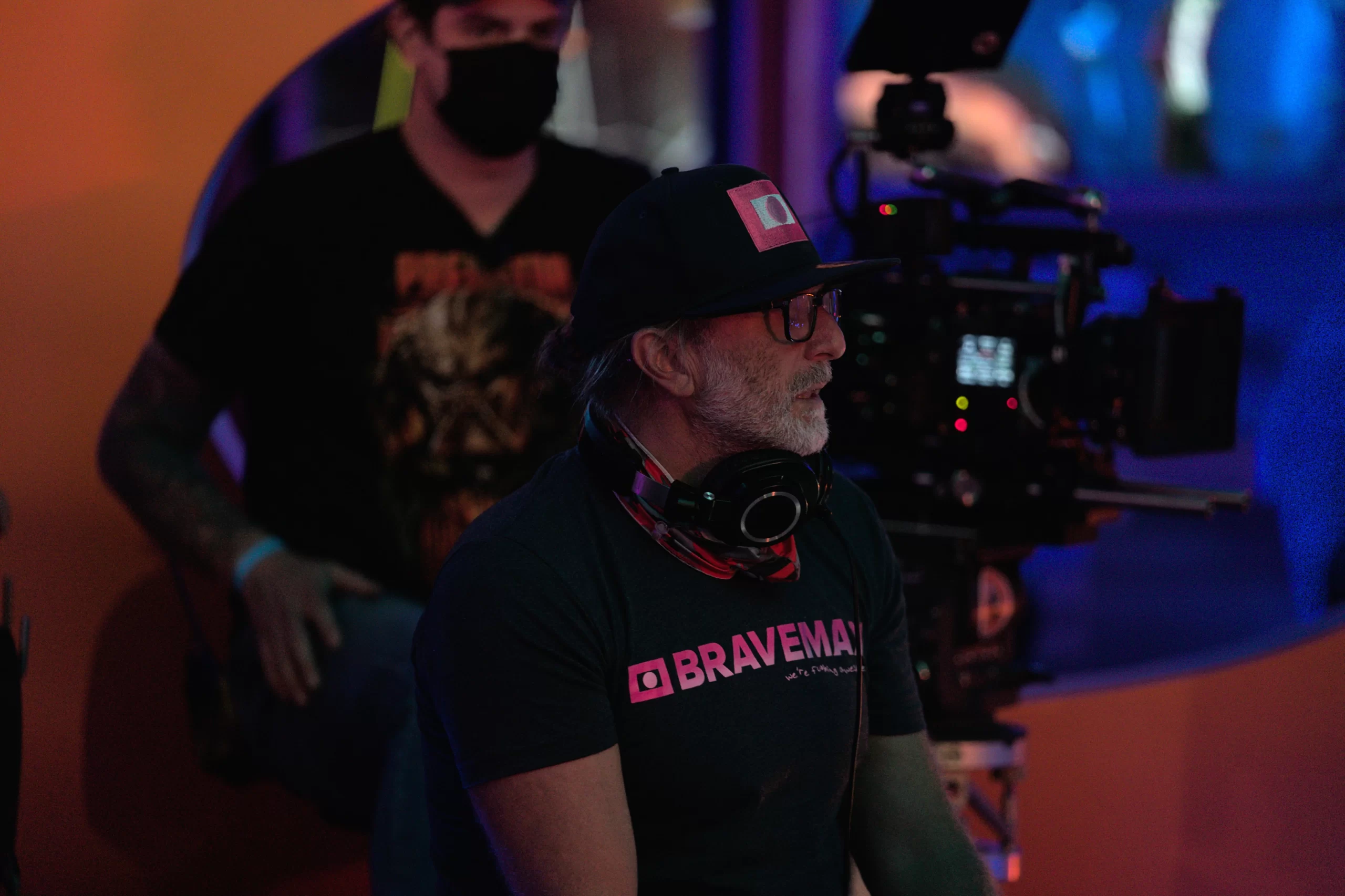 Damian directing on set