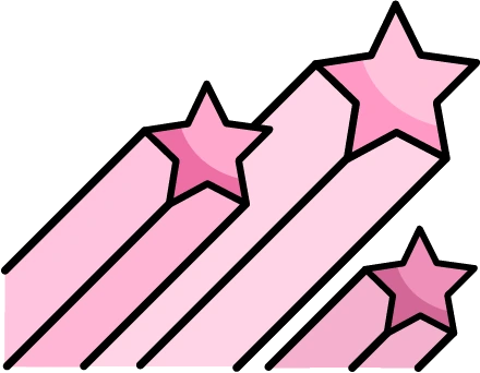 Pink shooting stars